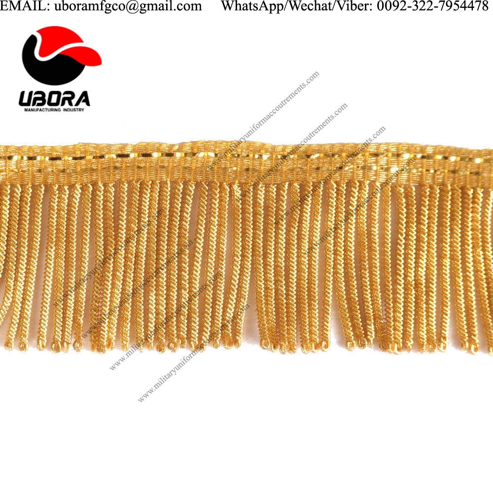 custom bullion wire trimming tassel fringe for flag decorative high quality military uniform army 